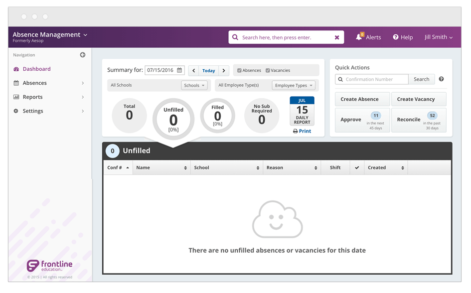 frontline-absence-time-k-12-management-software-system